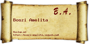 Boszi Amelita névjegykártya